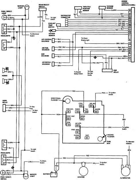1987 chevy c10 truck 4 headlight wiring diagram 